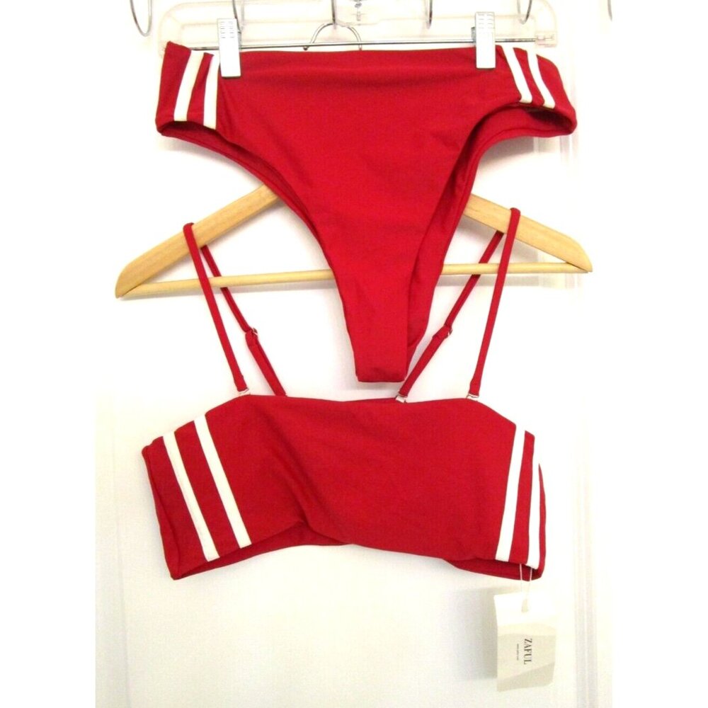ZAFUL Swim Red Bikini Two Piece Set - Size US 8/Large - Women Swimwear/Suit  NWT